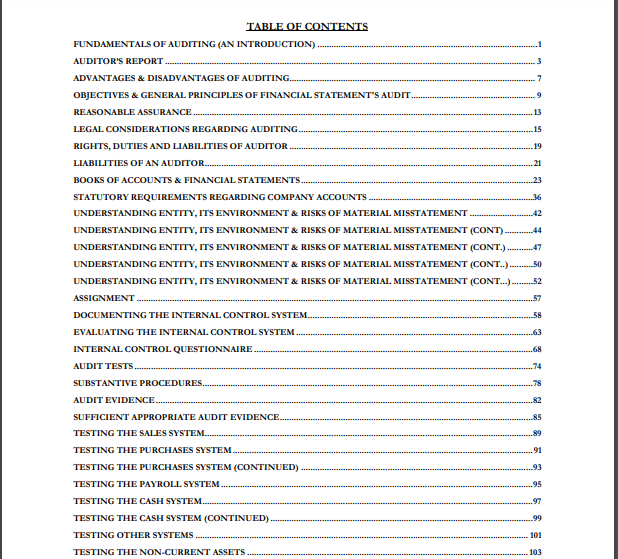 ACC311/FUNDAMENTALS OF AUDITING AN INTRODUCTION lesson handouts pdf