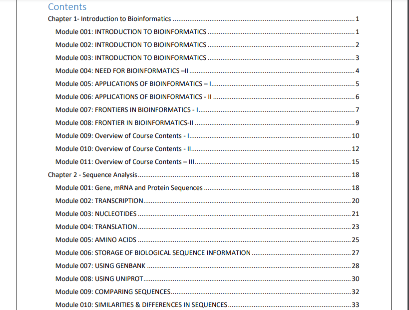 BIF401/BIOINFORMATICS-I Virtual University Lesson Handout Pdf