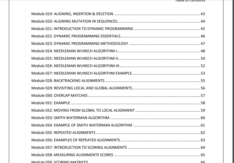 BIF401/BIOINFORMATICS-I Virtual University Lesson Handout Pdf