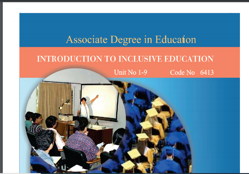 6413/INTRODUCTION TO INCLUSIVE EDUCATION AIOU B.ED Book Download