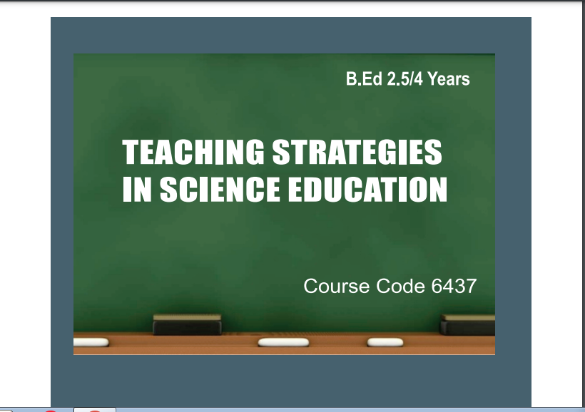 6437/TEACHING STRATEGIES IN SCIENCE EDUCATION AIOU B.ED Book Download 