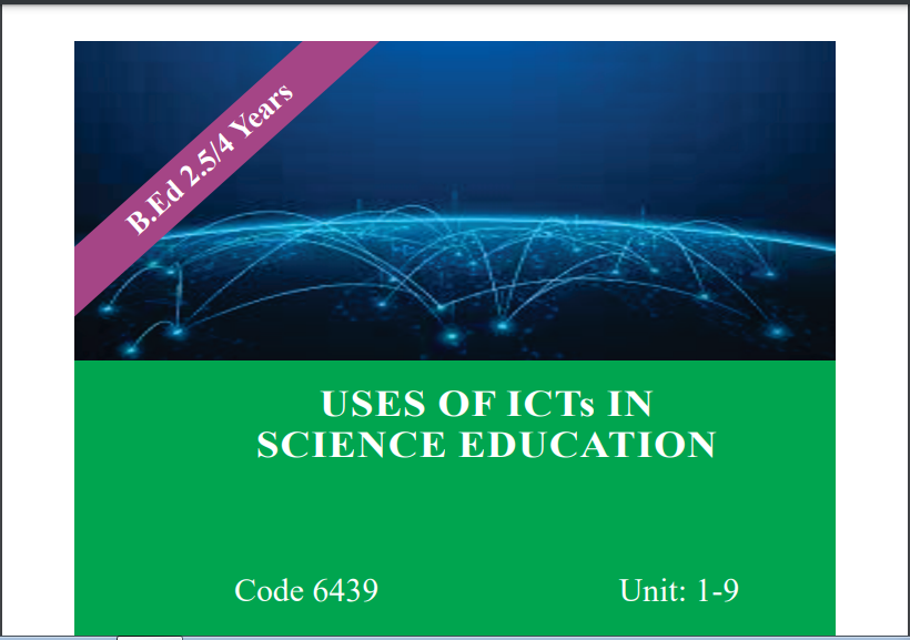 6439/USES OF ICT'S IN SCIENCE EDUCATION AIOU B.ED Book Download 