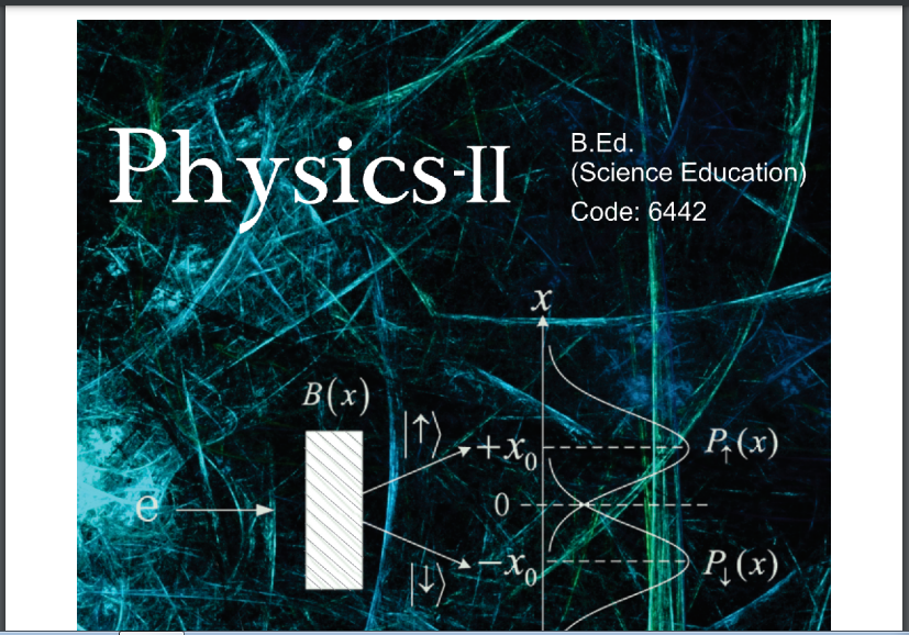 6442/PHYSICS-II AIOU B.ED Book Download 