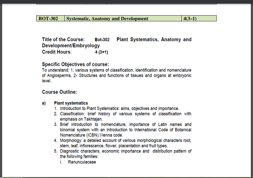 BOT-302 Systematic, Anatomy and Development  Pdf Book Download