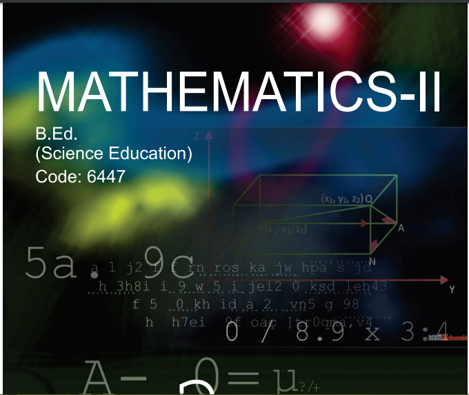 6446/MATHEMATICS-IIAIOU B.ED Book Download 