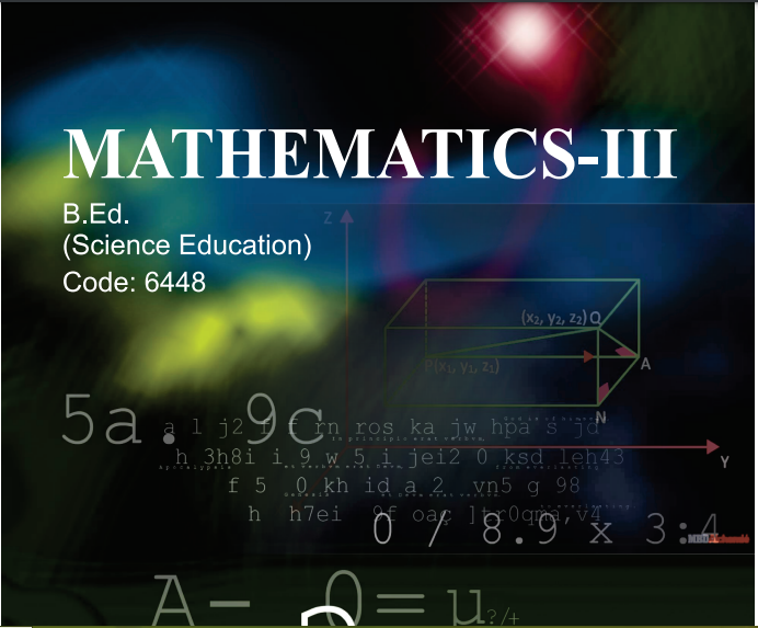 6448/MATHEMATICS-III AIOU B.ED Book Download