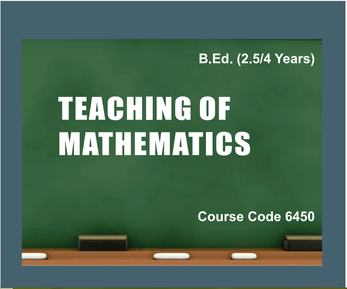 6450/TEACHING OF MATHEMATICS AIOU B.ED Book Download 