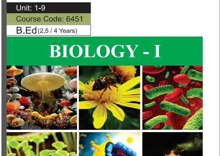 6451/BIOLOGY-I AIOU B.ED Book Download 